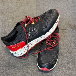 Asics Black and Red Sneakers